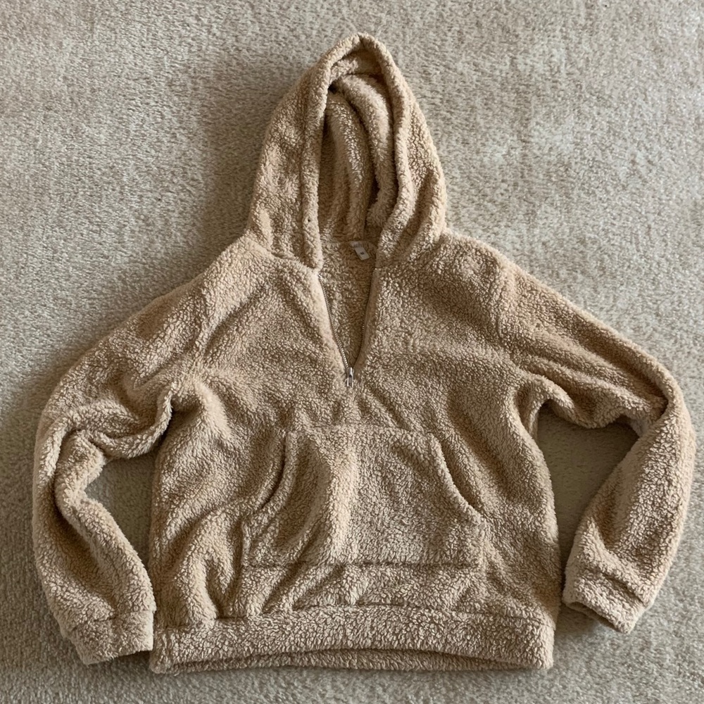 Zaful Sherpa Tan Sweatshirt